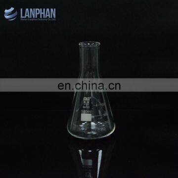 borosilicate glass conical flask with cork stopper