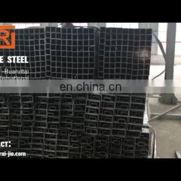 SS400 square tubing 50x100MM rectangular steel tube galvanized zinc 40g square meter