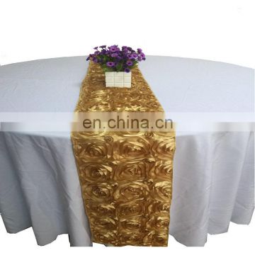 Floral design colorful taffeta tablecloth runner