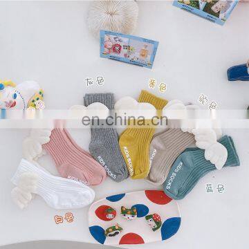 Cute Angel Wings Children's Socks for Autumn and Winter New Glue Non-slip Baby Socks Boneless in Tube Baby Socks photo-2