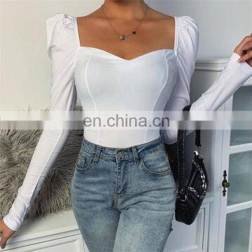 Women Plain Long Sleeve Tops Blouses and t Shirts photo-3