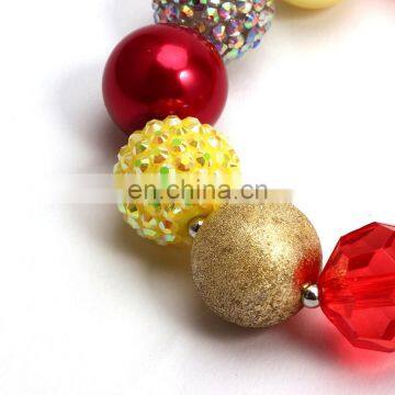 Baby Girl Necklace + Headband 2pcs Set Halloween Thanksgiving Candy Color Kids Bubble Beads Set Gift photo-4