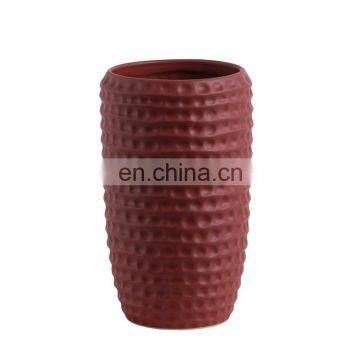 UK modern fancy vase custom cheap red small flower vase porcelain for wedding