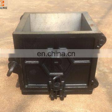 concrete Four parts Black Cast iron cube molds for sale