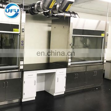 Laboratory 304 Stainless Steel Walk-in Air Flow Fume Hood With Exhauster