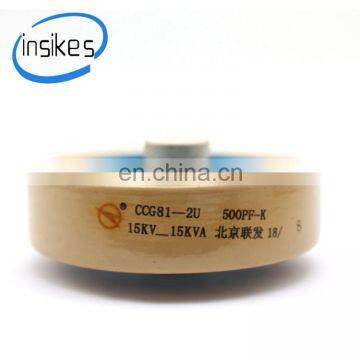 DT80 CCG81-2U 500PF-K 15KV-15KVA high frequency machine high voltage ceramic capacitor