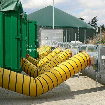 Yellow Flexible Air Ducting Tarpaulin Fabric Air Duct PVC Flexible Air Ducting Air Distribution Duct With Holes photo-3