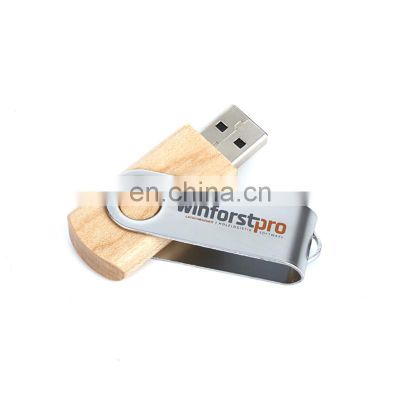 High Speed Swivel Wooden Twister USB 3.0 Flash Drive with Personalized Logo 4GB 8GB 16GB