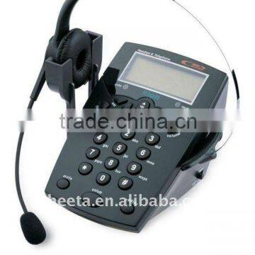 Customer service call center headset telephone