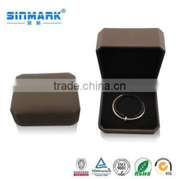 SINMARK customized 2016 luxury leather foam inserts jewelry box gift box for bracelet/ring/pendant