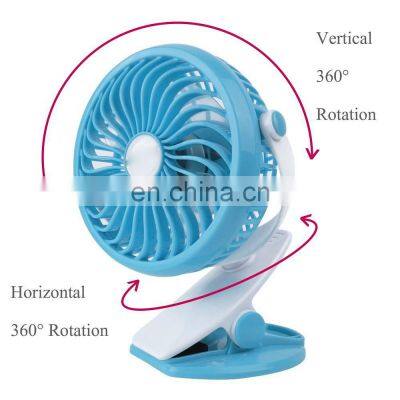 360 Degree Rotation Personal Cooling Fan Powerful Wind for Baby Stroller USB Clip Desk Fan photo-5