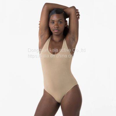 Custom Bodysuit Clothes Tank Scoop Back Bodysuit Dancewear Fitness Legging Unitards photo-2