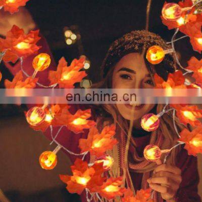 Fall Garland Maple Leaf Fairy Autumn Decor LED String Light For Halloween Holiday Home Party photo-4