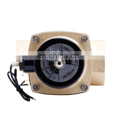 2/2 Way 2W500-50 G2 Normally Closed Type Electric Brass Pneumatic Valve Price DC24V Water/Air Solenoid Valve