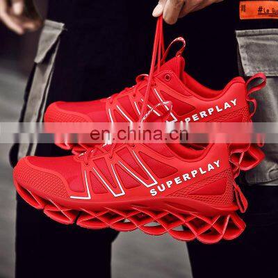 Factory Outlet 2021 Christmas Red Sports Blade Fashion Customize Men's All-match Casual Shoes Running Shoes photo-3