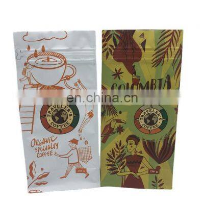 Customised Food grade aluminum foil zipper doypack / Stand up foil tea packaging bags with zipper