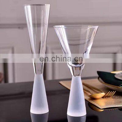 New Model Best Gift White Drinking Custom Glass Logo Wholesale Gold Flute Champagne photo-2