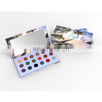 Bulk Multi 18 Color Empty Eyeshadow Pan Empty Paper Cardboard Packaging 16mm Eyeshadow Palette Custom Design