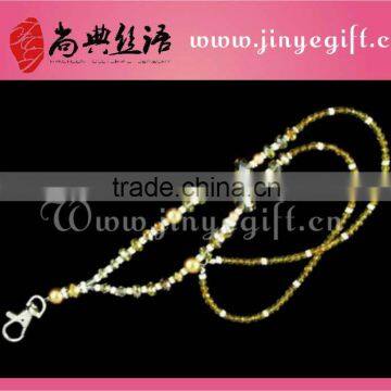 Fashion Jewelry Yellow Pearl Crystal Bead Keychain Vners