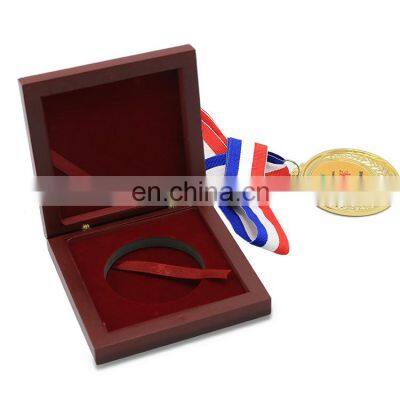 Factory direct supply wood color wooden box medal box