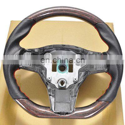 Professional manufacturer Dedicated Original Factory Carbon Fiber Steering Wheel For Tesla Model 3 2021 Steering Wheel