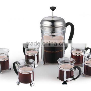 Borosilicate Glass Coffee Maker French Press Set, hot sale coffee press set