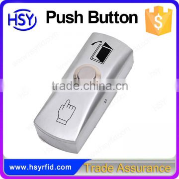 Stainless steel emergency door button