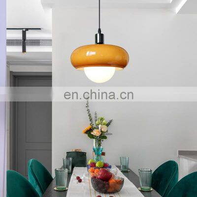 Modern Simple LED Glass Chandelier For Bedroom Bedside Hanging Lighting Nordic Restaurant Staircase Ceiling Pendant Light