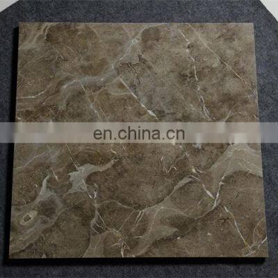 Chinese Home Design Bathrooms Polished Floor Porcelain Brown Marble Tile photo-3