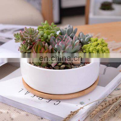 New Product Christmas Decoration Set Planter European Chaozhou Plant Humanoid Succulent Giant White Ceramic Flower Pot