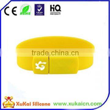 yellow silicone bracelet usb case