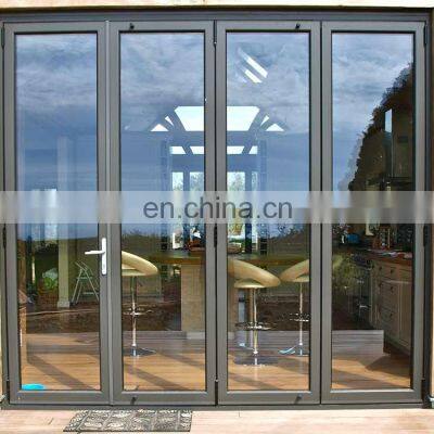 Apartment Aluminum French Doors Modern Folding Aluminum Door With Sidelight and Transom photo-4