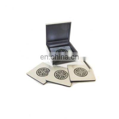 Traditional High Quality MDF Lacquer Coaster Set Custom Design Drink Cup Coaster Set For Table Decor Wholesale photo-5