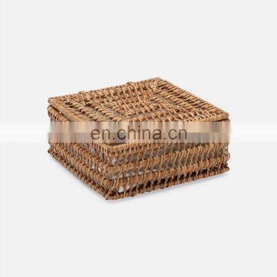Hot Sale Natural Rattan Luncheon Napkin Holder Cheap Wholesale Tableware Wicker Napkin Basket Wovenmade in Vietnam photo-4