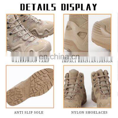 Custom Oxford Fashion Waterproof Desert Combat Shoes Men Hiking Man Outdoor Sport Combat Shoes Tactical Boot photo-4