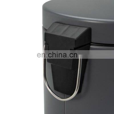 Household Products Rubbish Bin Steel Foot Pedal Dustbin Indoor Trash Can Kitchen Garbage Bin With Lid photo-2