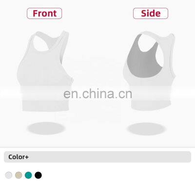 Embossing Print Sports Bra Top Sexy Y Back Women Sports Vest Running Shockproof Yoga Vest