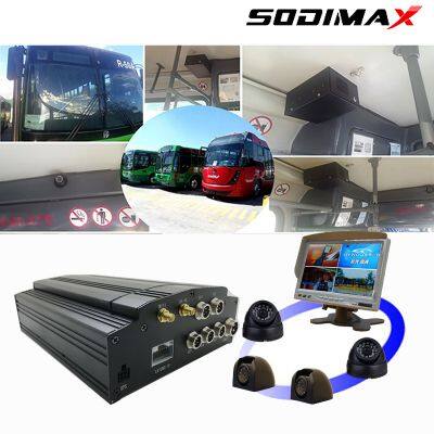 Safety Early Warning Vehicle GPS Track Monitoring CCTV Recorder 2CH 4CH 720p 1080P HD Car Mdvr Carry 3G 4G WiFi Function 4channels HDD SD Card Car Mobile DVR photo-3