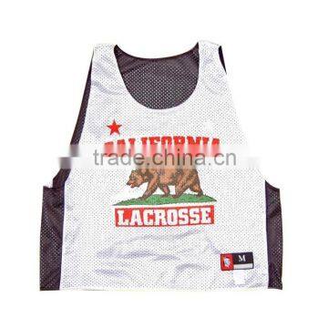 Professional custom design sublimation lacrosse pinnies