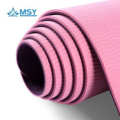 Double Layers Dual Color TPE Yoga Mat, Waterproof & Easy to Clean, Ideal for Indoor/Outdoor Yoga Practice - Production Manufacturer
