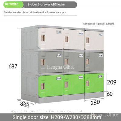 Heavy-Duty ABS Plastic Lockers With Concave Handle - Premium Durable Storage Solution for Factory Industrial Use photo-3
