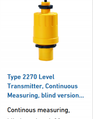 Ultrasonic Level Transmitter Type 2270 Blind 4-20mA HART for Water Treatment Tank photo-2
