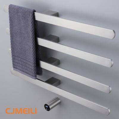 Bathroom Electric Heated Towel Rack, Towel Warmer for Bathroom, Wall Mounted Stainless Steel,4 Colours photo-3