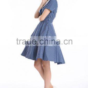 Plus Size Wholesale Rockabilly Checkout Polka Dot Vintage Plus Size Dresses photo-6