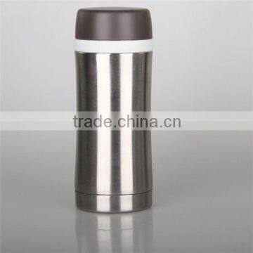 2016 Newly Manufactured Fashional Regular Double Wall Stainless Steel Bachelor Thermos Flask With Plastic Lid