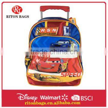 Hot Sell Popular Cartoon Racing Car Kids Trolley Bags