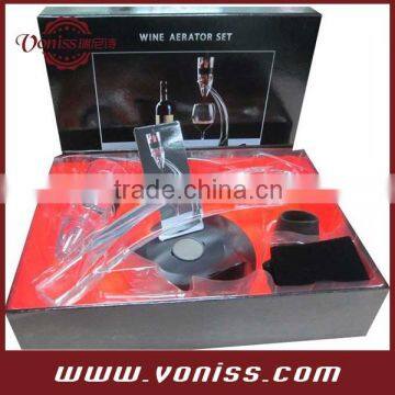 The Luxury Wine Set, Wine Aerating Decanter Gift Set of Premium Wine Accessories Includes Aerator, Decanter,stand