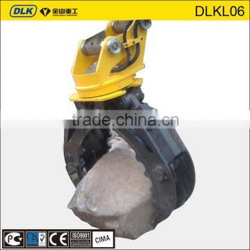 Excavator rock grapple, stone grab, clamp bucket for JCB