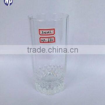 household competitive price large mouth transparent glass juice cups