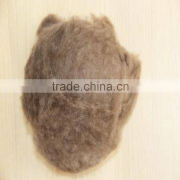 raw cashmere wool 26mm-38mm brown colour